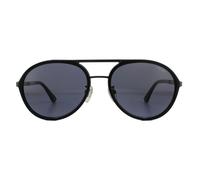 Aviator Matte Gunmetal Grey Sunglasses Police Grey One Size