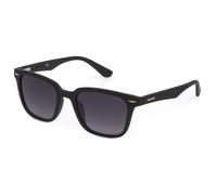 Police SPLE01 GATOR 1 U28P Man Sunglasses Injected Black Smoke Squared Polarized Nuanced