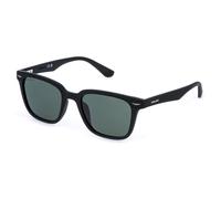Police SPLE01 GATOR 1 U28Q Man Sunglasses Injected Black Green Squared Polarized