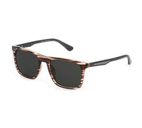 Police SPLF17E 9N3P Men's Sunglasses Brown Size 54