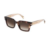 Police SPLF32 DAWN 4 02AD Woman Sunglasses Acetate Havana Brown Squared Normal Shaded