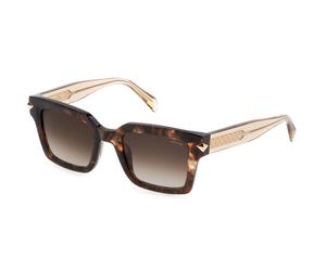 Police SPLF32 DAWN 4 02AD Woman Sunglasses Acetate Havana Brown Squared Normal Shaded