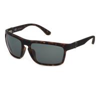 Police Man SPLF63 BEYOND 2 878 Sunglasses Injected Havana Grey Squared Normal