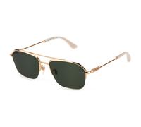 Police SPLL18 HORIZON 6 300Y Man Sunglasses Metal Gold Green Squared Normal