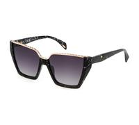 Police SPLL33E GEM 1 0869 Woman Sunglasses Acetate Black Grey Squared Normal Shaded