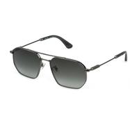 Police SPLP34 HORIZON 13 568 Man Sunglasses Metal Grey Green Geometric Normal Nuanced