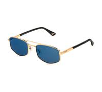 Police SPLQ84 NEW CROSSROADS 3 200B Men's Sunglasses Gold Size 55