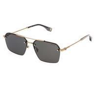 Police SPLQ90 FORCE 9 08FE Men's Sunglasses Gold Size 59