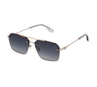 Police SPLQ90 FORCE 9 340 Man Sunglasses Metal Smoke Squared Anti-glare Nuanced
