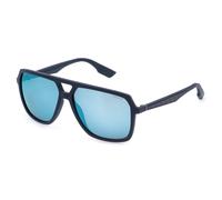 Police SPLR50M R22B Man Sunglasses Injected Blue Smoke Squared Normal Mirrored