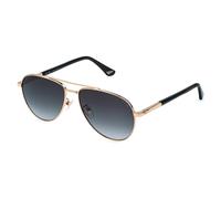 Police SPLR77 NEW CROSSROADS 6 300 Man Sunglasses Metal Gold Smoke Pilot Normal Nuanced