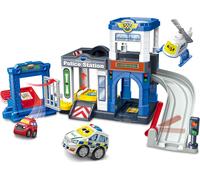 Toot-Toot Drivers Police Station, Car Playset includes Police Car Toy, Helicopter & Getaway car, Vehicle Tracks for Kids with Lights & Sounds, for Toddlers, 12 months, 2, 3, 4+ Years, English Version