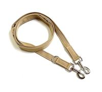 Police Style Dog Training Lead Double Ended 5ft (1.5 Metres Approx) Adjustable Leash Multi-Functional In Cushion Webbing (25mm, Beige)