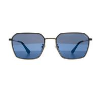 Police Sunglasses SPLL84 Octane 9 300B Shiny Rose Gold Smoke Blue Mirror