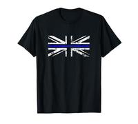 Police Thin Blue Line British UK Flag Support for Men Women T-Shirt