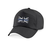 Police Thin Blue Line Union Jack Premium Embroidered Baseball Cap Police Emergency Services (Black)