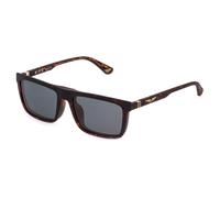 Police Uplq66 Square Polarized Sunglasses Brown Smoke/CAT3P Men