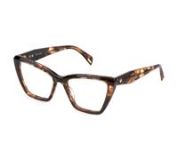 Police VPLP52 GEM 6 02AD Woman Optical frames Acetate Havana Squared