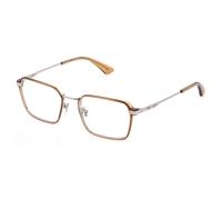 Police VPLQ71 CODE 8 579 Man Optical frames Metal Brown Geometric