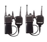 Police Walkie Talkie, Pack of 2 Walkie Talkie Police, Police Walkie Talkie, Radio for Police Officer, Plastic, Badge Detective Cop Swat Role Play Accessories, Halloween, Carnival, Party, Costume Dress