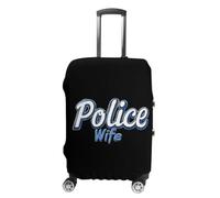 Police Wife Back The Blue Custom Luggage Case Cover M | Funny Travel Accessories Washable Suitcase Protector Fit 19-32 Inch