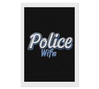 Police Wife Back The Blue Diamond 5D Painting Kits for Adult Beginners Round Full Drill DIY Wall Art Craft Decor Gift 8"x12"