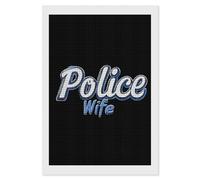 Police Wife Back The Blue Diamond 5D Painting Kits for Adult Beginners Square Full Drill DIY Wall Art Craft Decor Gift 8"x12"