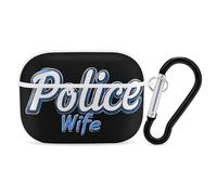 Police Wife Back The Blue Earphone Shell Compatible with AirPod Pro White-style