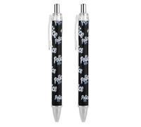 Police Wife Back The Blue Retractable Ballpoint Pens 0.5mm Fine Black Inks Roller Smooth Writing Office Supplies 2 PCS