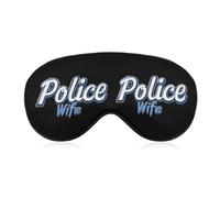 Police Wife Back The Blue Sleep Masks Breathable Eye Covers Adjustable Strap for Travel Home Office Use