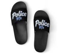 Police Wife Back The Blue Slippers for Indoor Outdoor