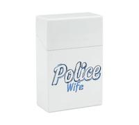 Police Wife Back The Blue Stylish Cigarette Cases Waterproof Pocket Cigarettes Holder Box for Daily Use