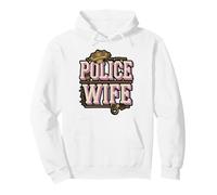 Police Wife Bold Support Design Pullover Hoodie