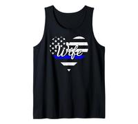 Police Wife Life Heart Funny The Thin Blue Line Family Tank Top