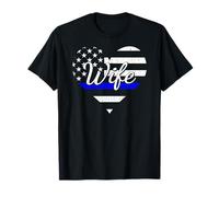 Police Wife Life Heart The Thin Blue Line Family T-Shirt
