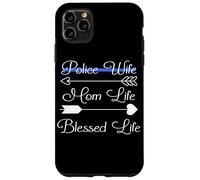 Police Wife Mom Life Blessed Life Funny The Thin Blue Line Case for iPhone 11 Pro Max
