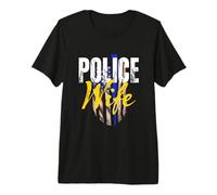 Police Wife Thin Blue Line Law Enforcement Support Premium T-Shirt