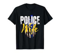 Police Wife Thin Blue Line Law Enforcement Support T-Shirt