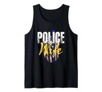 Police Wife Thin Blue Line Law Enforcement Support Tank Top