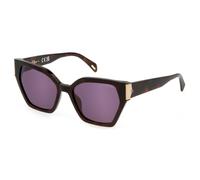 Police Woman SPLL34 GEM 2 752 Sunglasses Acetate Havana Violet Squared Normal