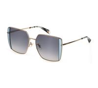 Police Woman SPLL37 STAGEDIVE 12 594 Sunglasses Metal Gold Blue Squared Normal Shaded