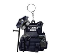 Policeman Keyring - Patrol Figure Keychain, Metal Badge Inspired Ornament, Handcrafted with Durable Precision Molding | Legg Carrying Accessory