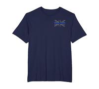 Policeman Thin Blue Line UK Flag T-Shirt T-Shirt, Men's Big and Tall, Navy Blue, 2X Tall