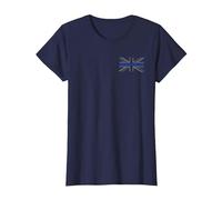 Policeman Thin Blue Line UK Flag T-Shirt T-Shirt, Women, Navy Blue, Medium