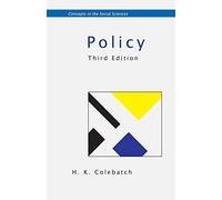 Policy (Concepts in the Social Sciences (Paperback))