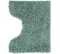 Poligono Microfiber Bathroom Rug, Pile Mat, U-shaped WC Mats 40X50 cm, Soft, Non-slip, Aqua green
