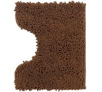 Poligono Microfiber Bathroom Rug, Pile Mat, U-shaped WC Mats 40X50 cm, Soft, Non-slip, BROWN