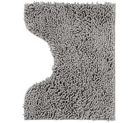 Poligono Microfiber Bathroom Rug, Pile Mat, U-shaped WC Mats 40X50 cm, Soft, Non-slip, Grey