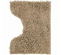 Poligono Microfiber Bathroom Rug, Pile Mat, U-shaped WC Mats 40X50 cm, Soft, Non-slip, Khaki
