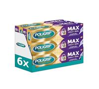 Poligrip Denture Adhesive, Max Seal Fixative Cream to Secure Dentures, False Teeth & Partials, 40g, Pack of 6